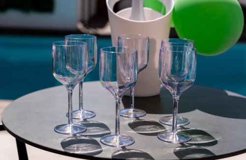 1x Verres à vin Witte ou rouge 51 cl / 510 ml de plastique blanc incassable  