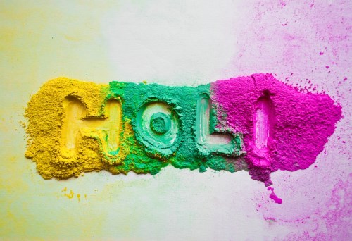 La Holi, la fête des couleurs en Inde.