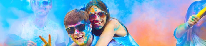 La Holi, la fête des couleurs en Inde.