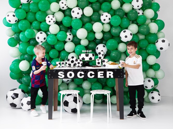 Ballons de football Football Noir Blanc Joyeux anniversaire Garçon Enfants  Décorations de fête -  France