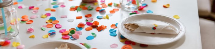 Décorer sa table d’anniversaire avec des confettis