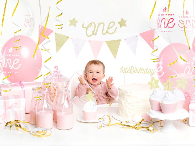 Ballons décoratifs d'anniversaire pour filles de 1 à 9 ans