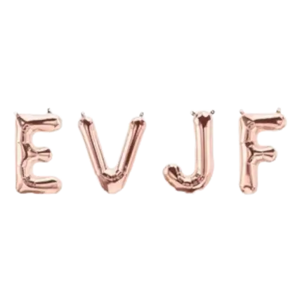 Ballons lettres EVJF Or Rose 