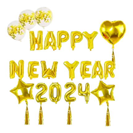 Kit HAPPY NEW YEAR or (35 pièces)