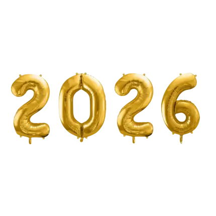 Pack Ballons 2026 Or 86cm 