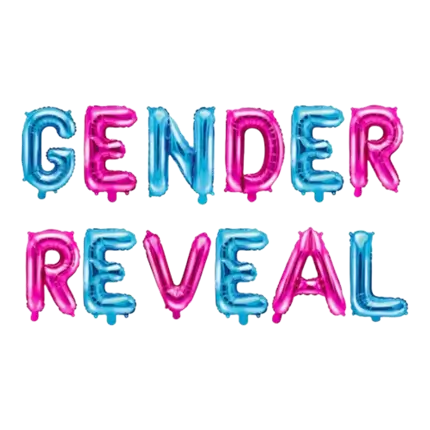 Ballons Lettres Mixtes Gender Reveal 35cm 