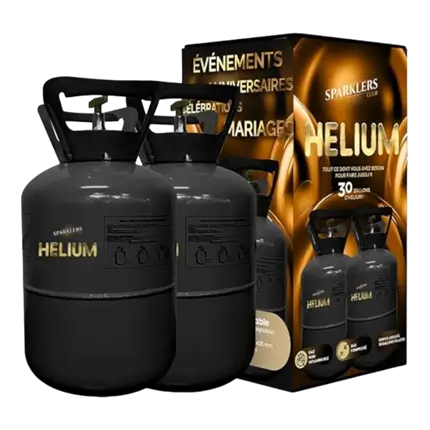 Lot de 2 Bouteilles Hélium Jetable 30 Ballons  (0,20m3)