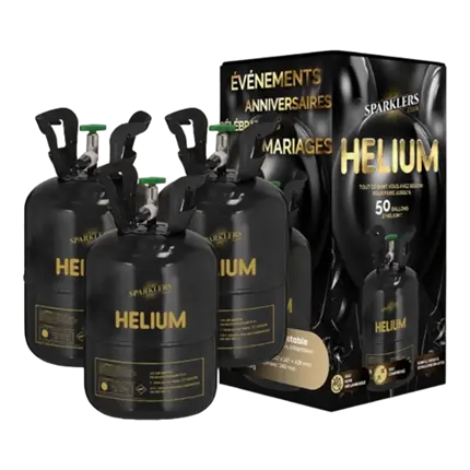 Lot de 3 Bouteilles Hélium Jetable 50 Ballons (0,40m3