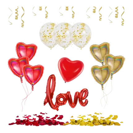 PACK SAINT-VALENTIN LOVE ROUGE & OR