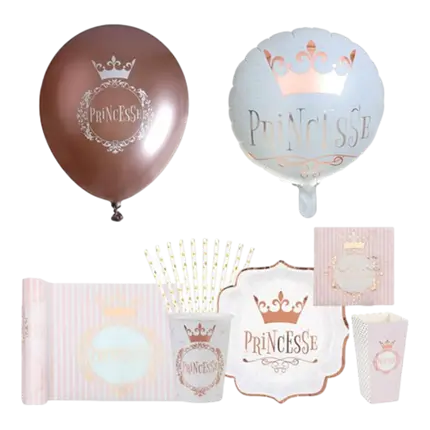 Pack "Princesse" Or rose- 10 personnes 