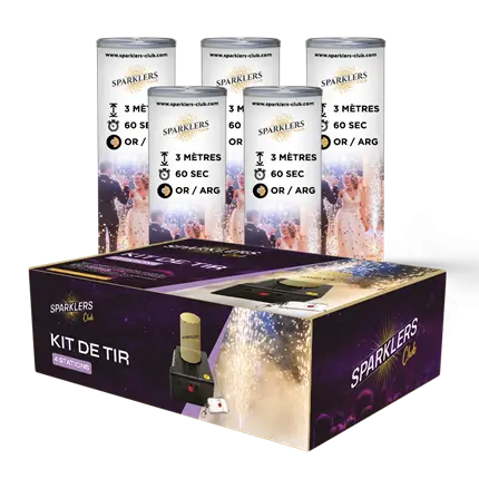  Pack Mariage 4 stations + 5 jets de scène 3 mètres / 60 sec