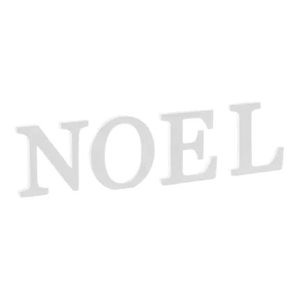 Kit de Lettres Blanches en Bois "NOEL"
