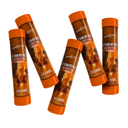 Lot de 5 Fumigènes à Frottoir Orange 1 min