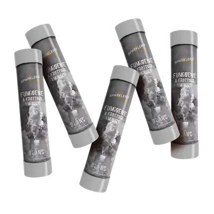 Lot de 5 Fumigènes à Frottoir Blanc 1 min