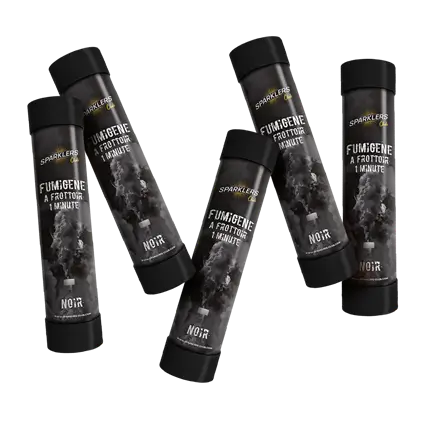 Lot de 5 Fumigènes à Frottoir Noir 1 min