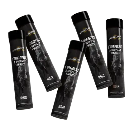 Lot de 5 Fumigènes à Goupille Noir 1 min