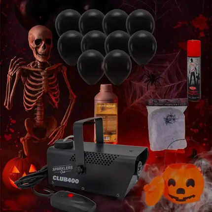 PACK FRAYEUR HALLOWEEN – Machine à Fumée et Décor Complet