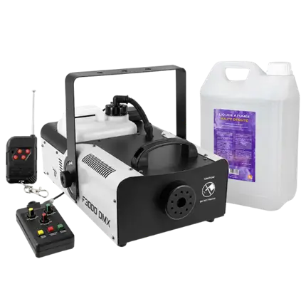 MACHINE À FUMÉE FOG 3000 DMX + SPARKLERS CLUB® - LIQUIDE À FUMÉE HAUTE DENSITÉ 5L