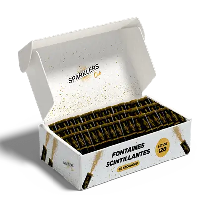Lot de 120 Fontaines Scintillantes - 60 secondes