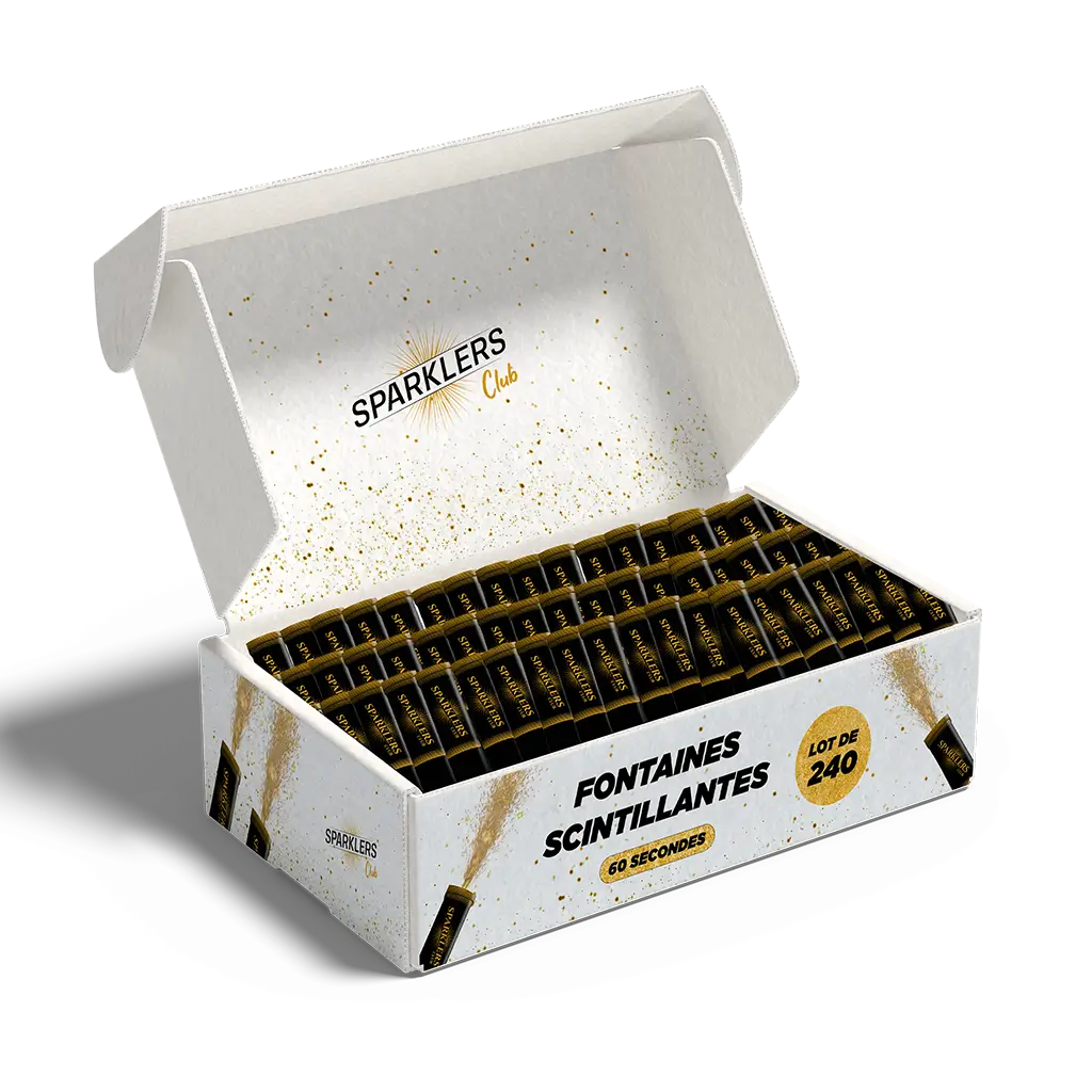 Lot de 240 Fontaines Scintillantes - 60 secondes