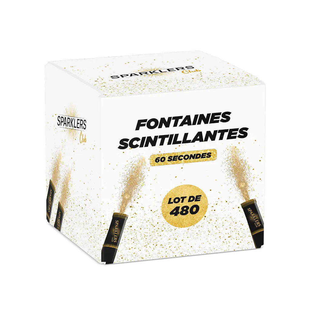 Lot de 480 Fontaines Scintillantes - 60 secondes