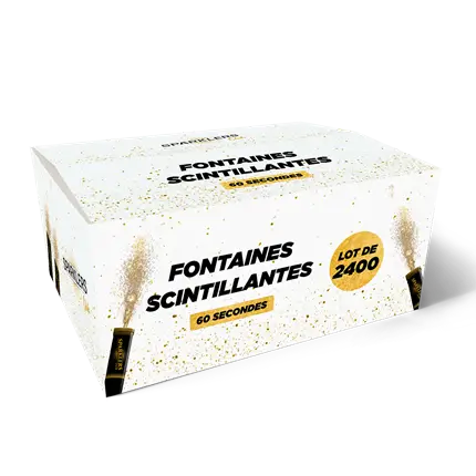 Lot de 2 400 Fontaines Scintillantes - 60 secondes