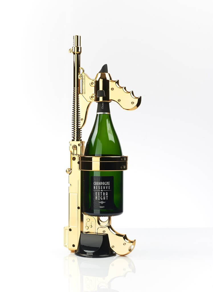 piscina spiaggia nera Bottiglia Champagne Pistola a spruzzo Pistola a spruzzo Champagne Compatibile con qualsiasi bottiglia di vino Champagne/vino/birra per festa di matrimonio 