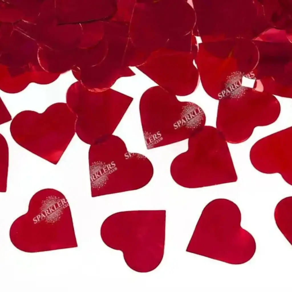 Canon confettis 40cm coeur rouge