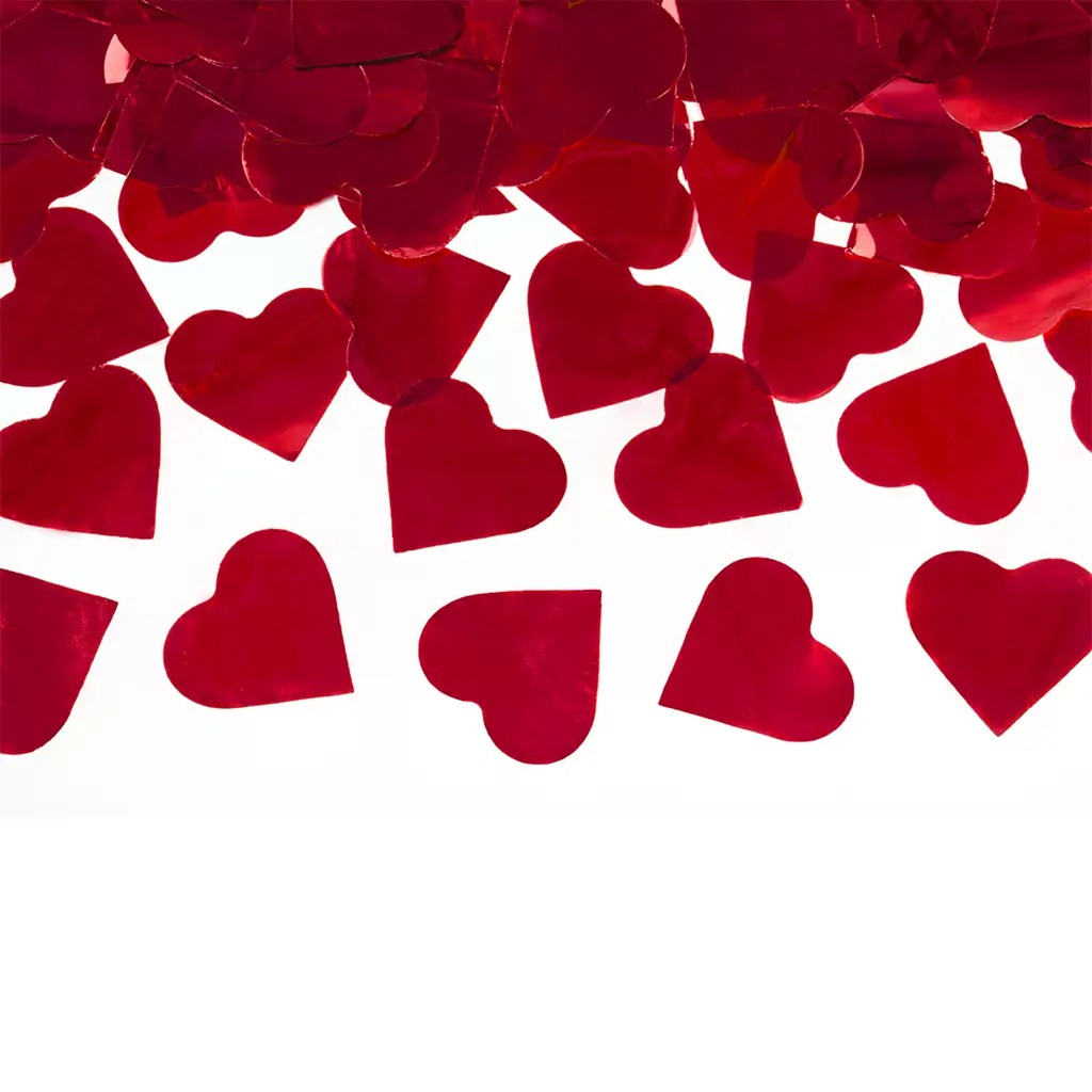 Canon confettis 80cm coeur rouge