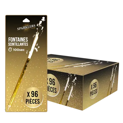 Lot de 96 Fontaines Scintillantes XXL - 100 secondes