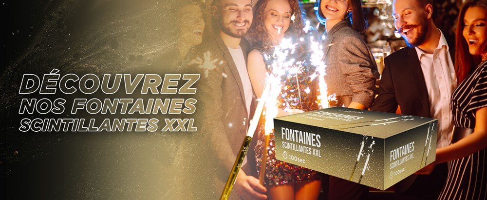 Lot de 96 Fontaines Scintillantes XXL - 100 secondes