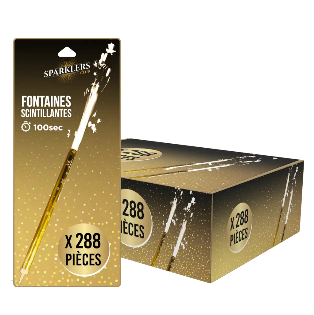 Lot de 288 Fontaines Scintillantes XXL - 100 secondes