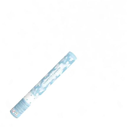 Canons Confettis 40cm Papillon Blanc