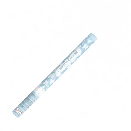 Canons à confettis 60 CM Papillons blancs 