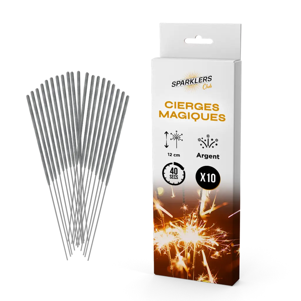 Cierges Magiques Pack de 10 (Petit Modele ) - Sparklers Club