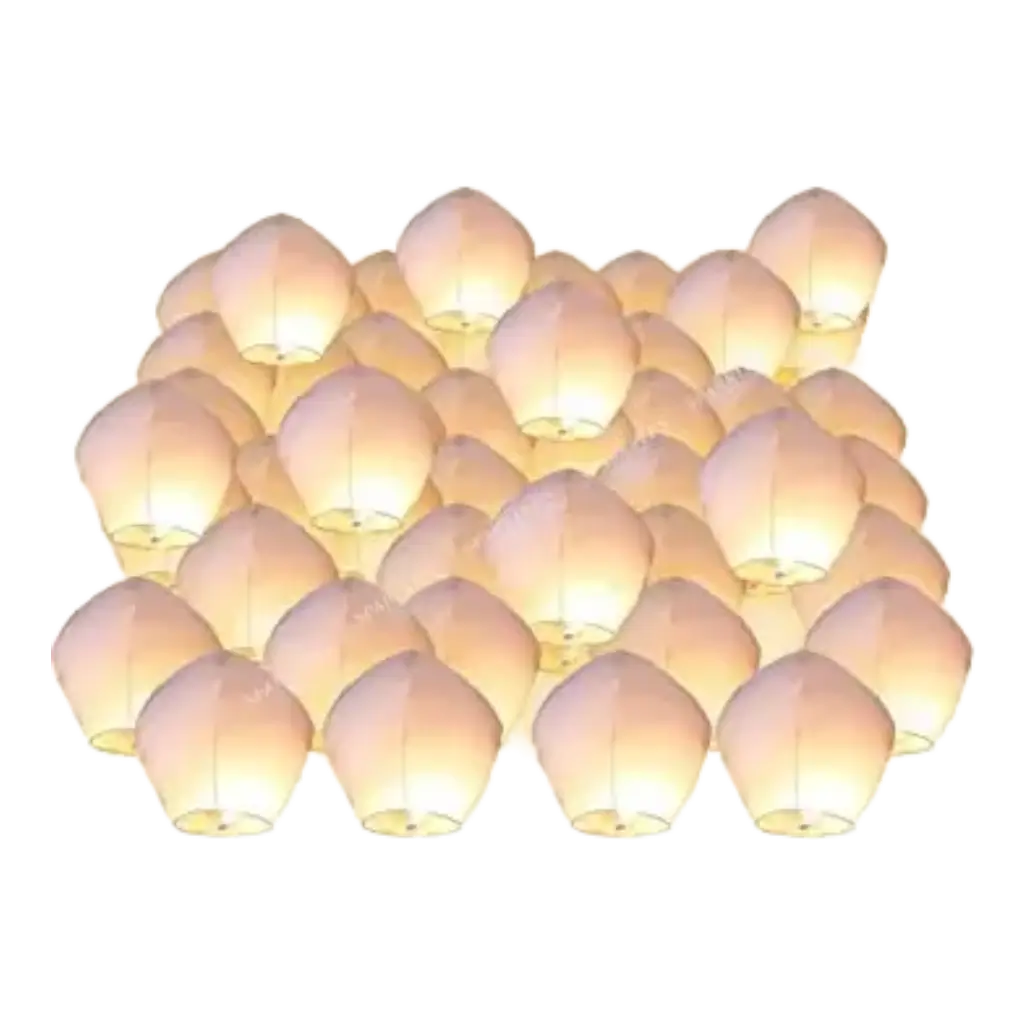 Lanterne volantes blanches 