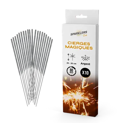 Cierges magiques pack de 10 (Moyen modèle )