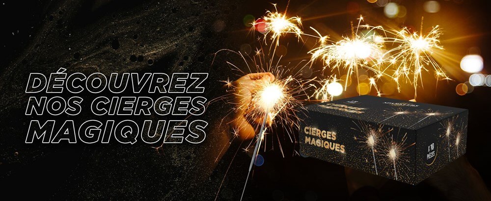 Cierges magiques pack de 10 (Moyen modèle ) 