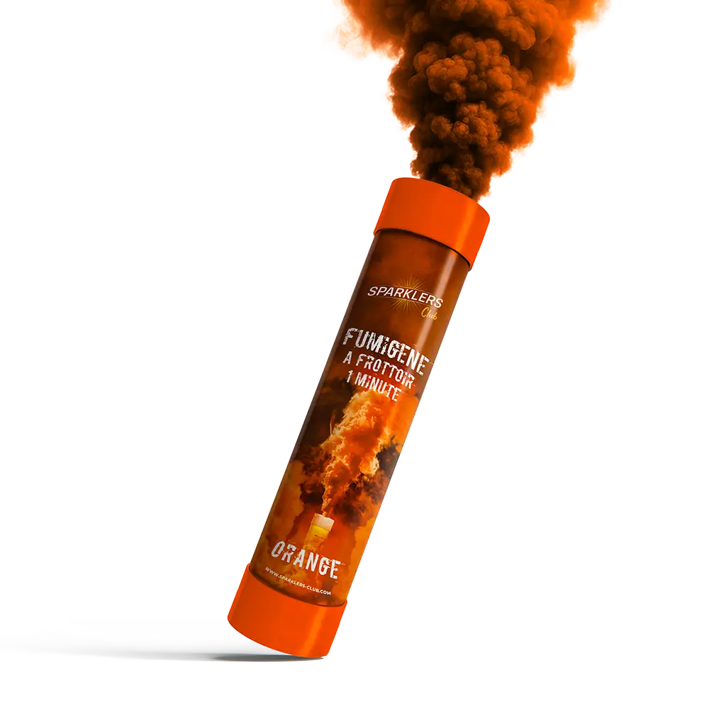 Fumigène main  1 minute orange 