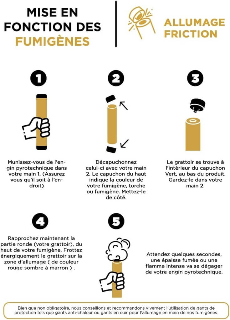 Fumigene Main 1 Minute Orange - Sparklers Club