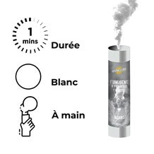 Fumigène à main BLANC, durée 1 minute, fumée blanche pour photos