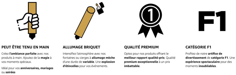 Cierges magiques pack de 5 (grand modèle)