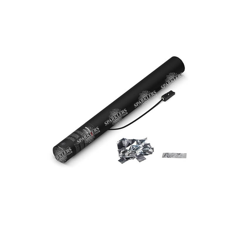 Canon à Confettis Argent 80 Cm - Lot De 4 - Portée 10 Mètres Pour Mariage, Anniversaire, Fête - 11