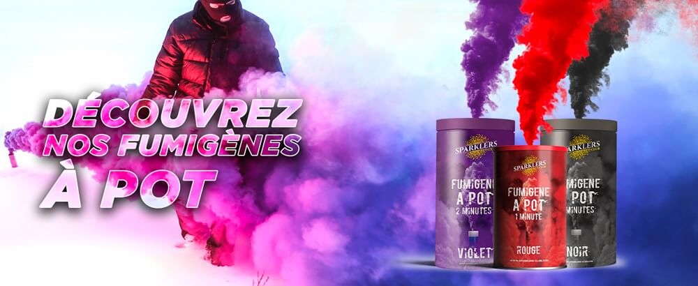 Fumigène en pot 1 minute vert (à poser au sol)