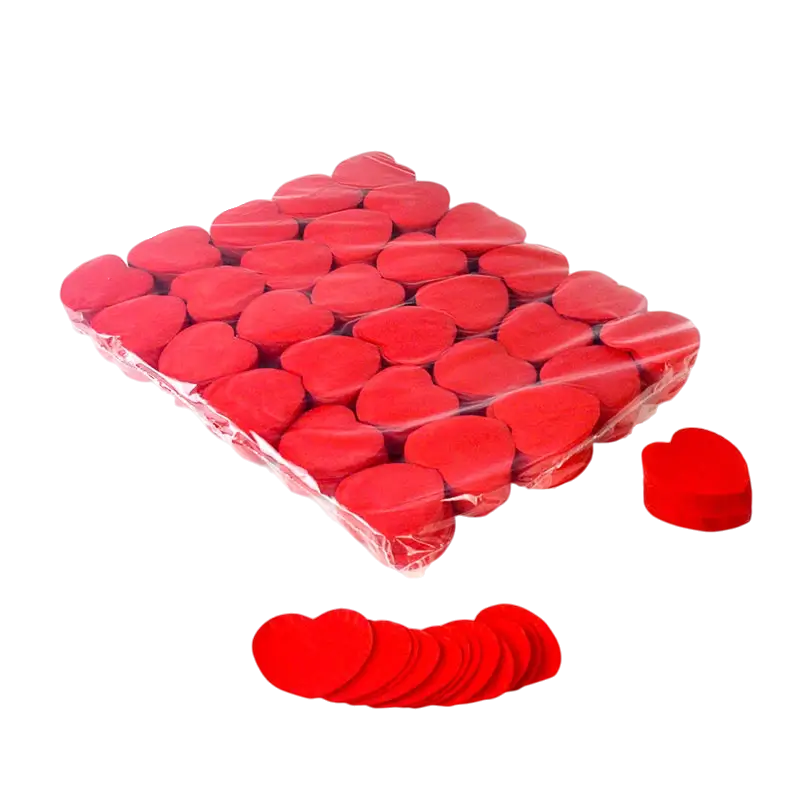 Sac 1KG confettis coeur rouge