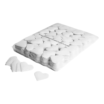  Sac 1KG confettis coeur blanc 