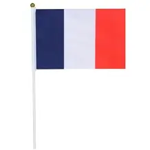 Kit Supporter France Allez les Bleus 7 accessoires : Lunettes, 3 Colliers  Hawaïen Tricolores, 2 Canons à Confettis, 1 Drapeau France 150x90cm