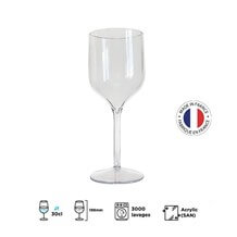 TUNDRA ICE INTERNATIONAL Verre à vin 6 pièces 47 cl en Tritan® plastique rigide sans Bpa réutilisables et lavables au lave-vaisselle blanc incassables 100% Italian Design Verres à vin 