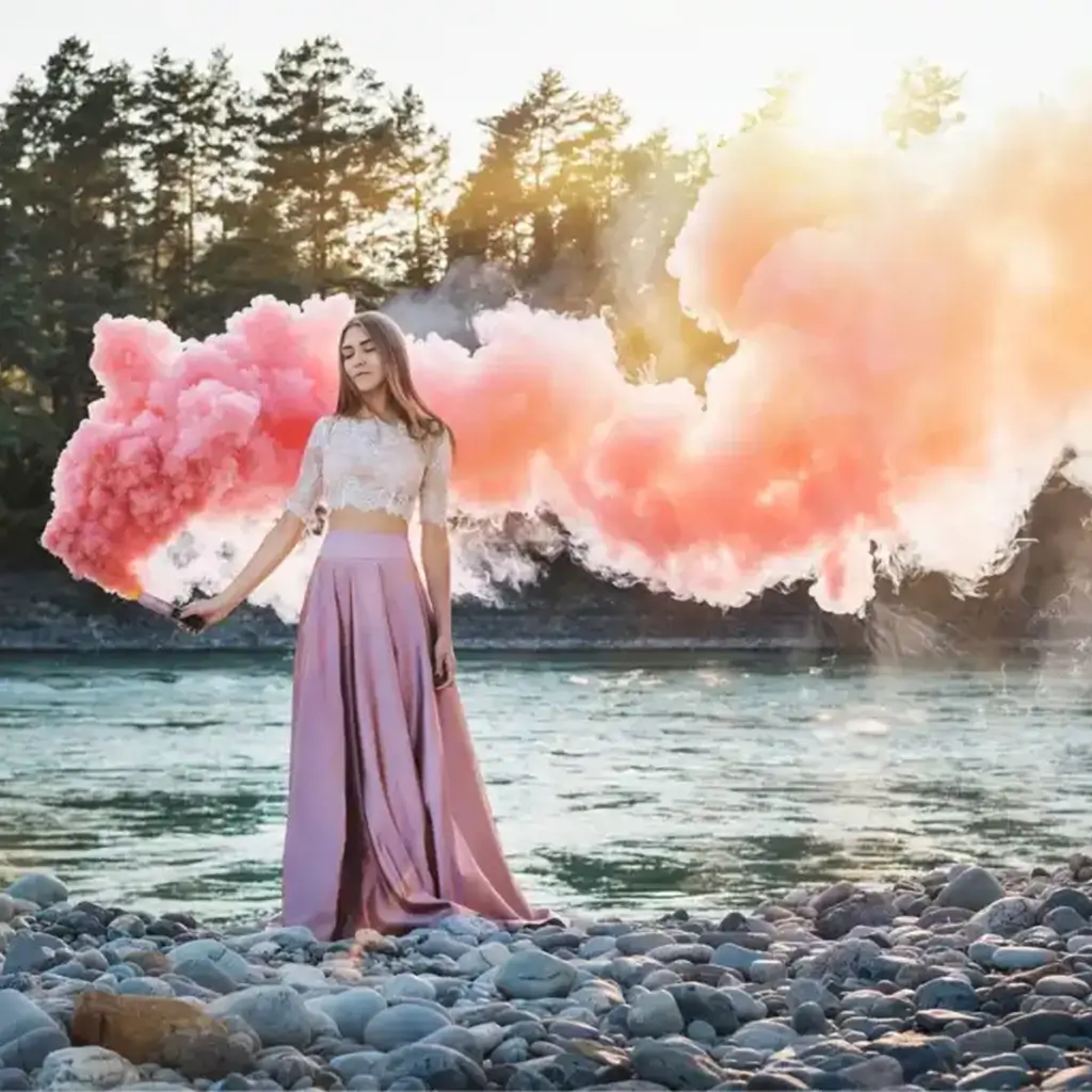 Fumigène à mains 45 secondes rouge 