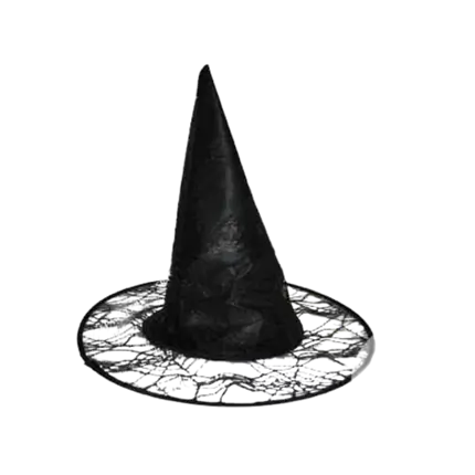 Chapeau sorcière avec toile d'araignée